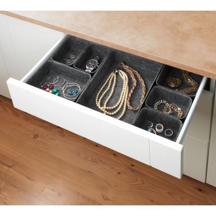 WENKO 64502100 - FELT Drawer Organizer 28,5x20 cm grey