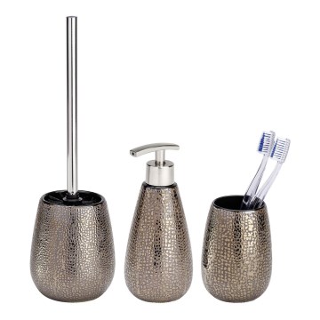 WENKO 69109800 - Bathroom set MARRAKESH 12,5x41 cm brown