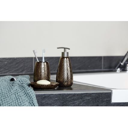 WENKO 69109800 - Bathroom set MARRAKESH 12,5x41 cm brown