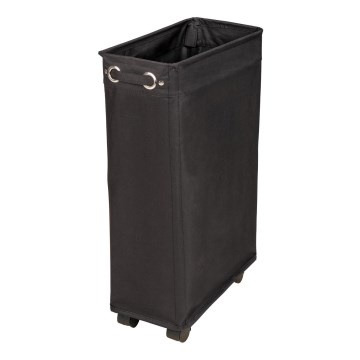 WENKO 69737800 - CORNO Laundry Basket 18.5 x 60 cm, Black