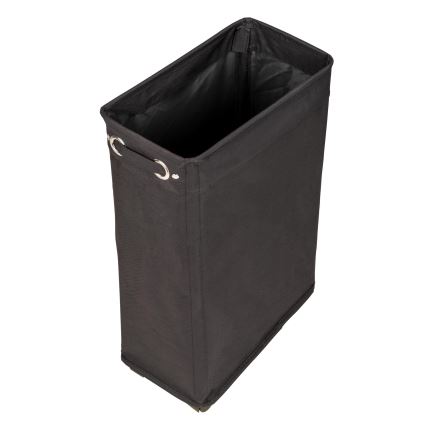 WENKO 69737800 - CORNO Laundry Basket 18.5 x 60 cm, Black