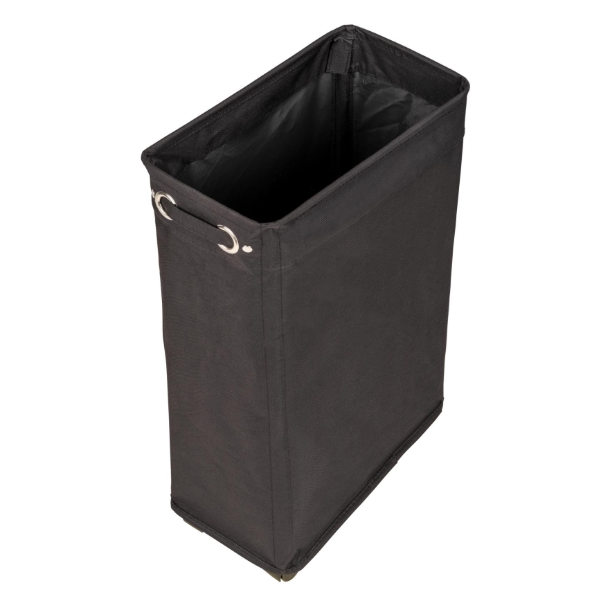WENKO 69737800 - CORNO Laundry Basket 18.5 x 60 cm, Black