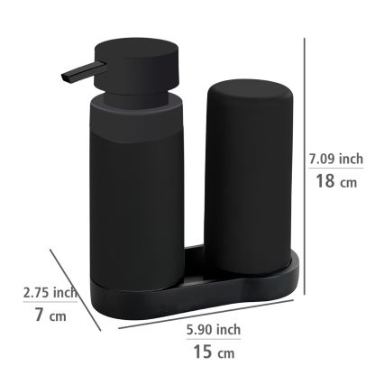 WENKO 69753800 - EASY SQUEEZ-E Organizer 15x18 cm Black