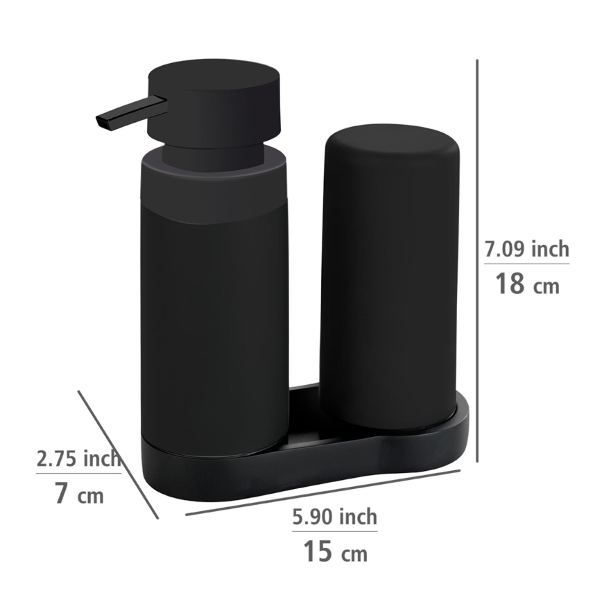 WENKO 69753800 - EASY SQUEEZ-E Organizer 15x18 cm Black