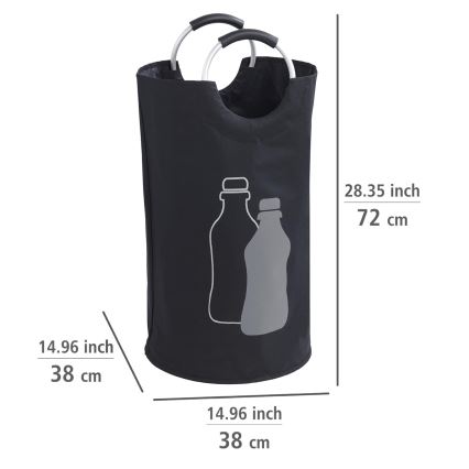WENKO 69767800 - JUMBO Bag 38x72 cm Black
