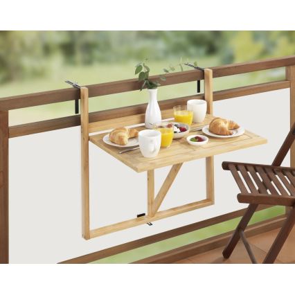 WENKO 69806800 - WAIKIKI Table 64x65 cm White/Brown