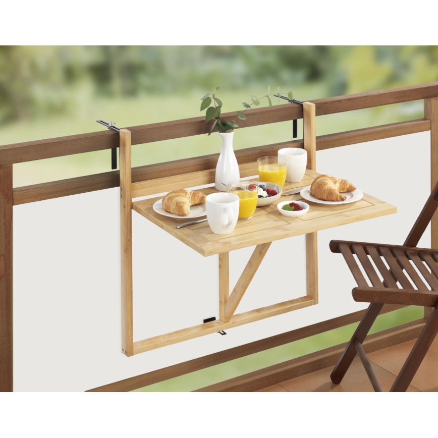 WENKO 69806800 - WAIKIKI Table 64x65 cm White/Brown