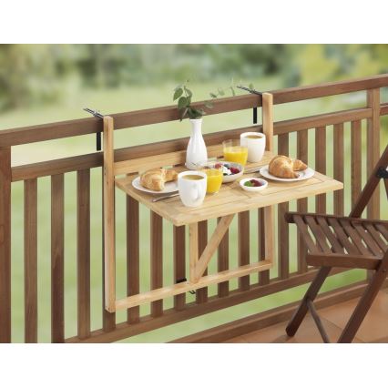WENKO 69806800 - WAIKIKI Table 64x65 cm White/Brown