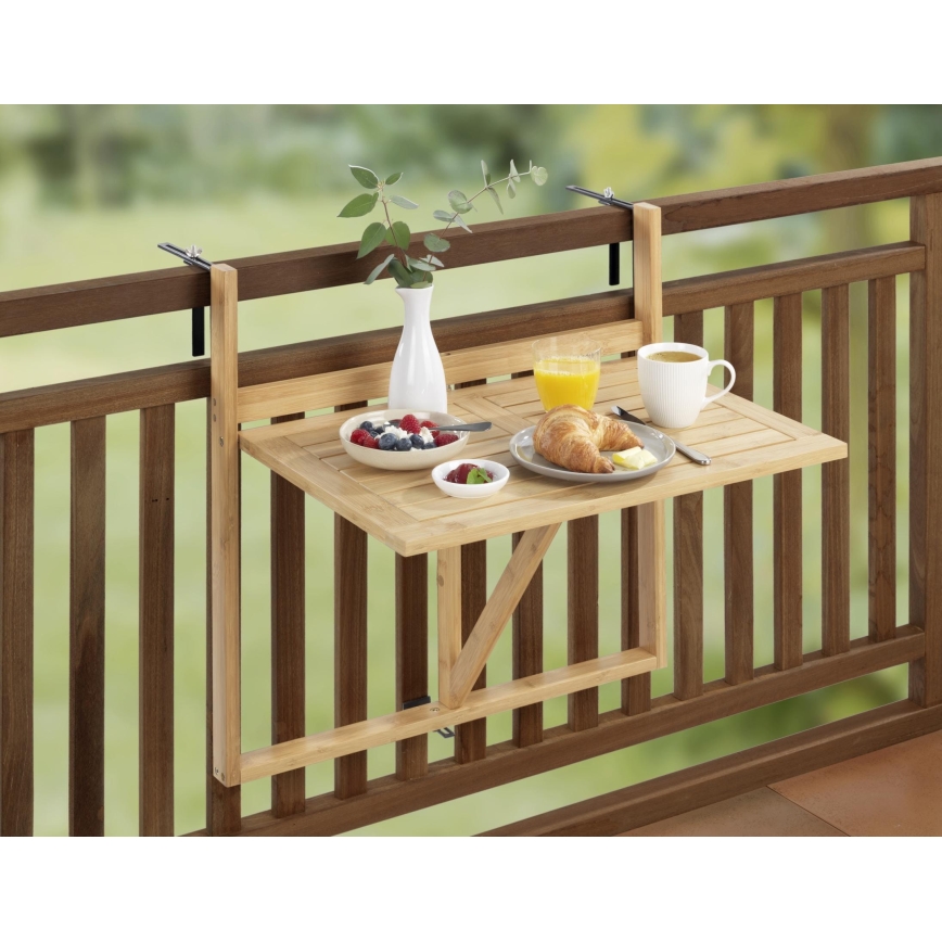 WENKO 69806800 - WAIKIKI Table 64x65 cm White/Brown