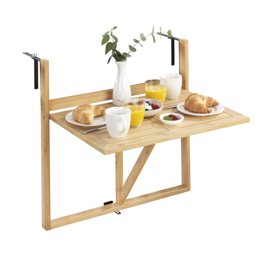 WENKO 69806800 - WAIKIKI Table 64x65 cm White/Brown