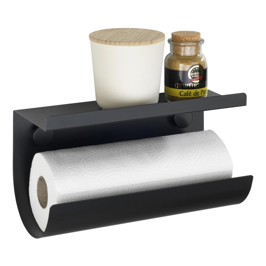 WENKO 71144800 - JET Roll Holder 30x15 cm, Black