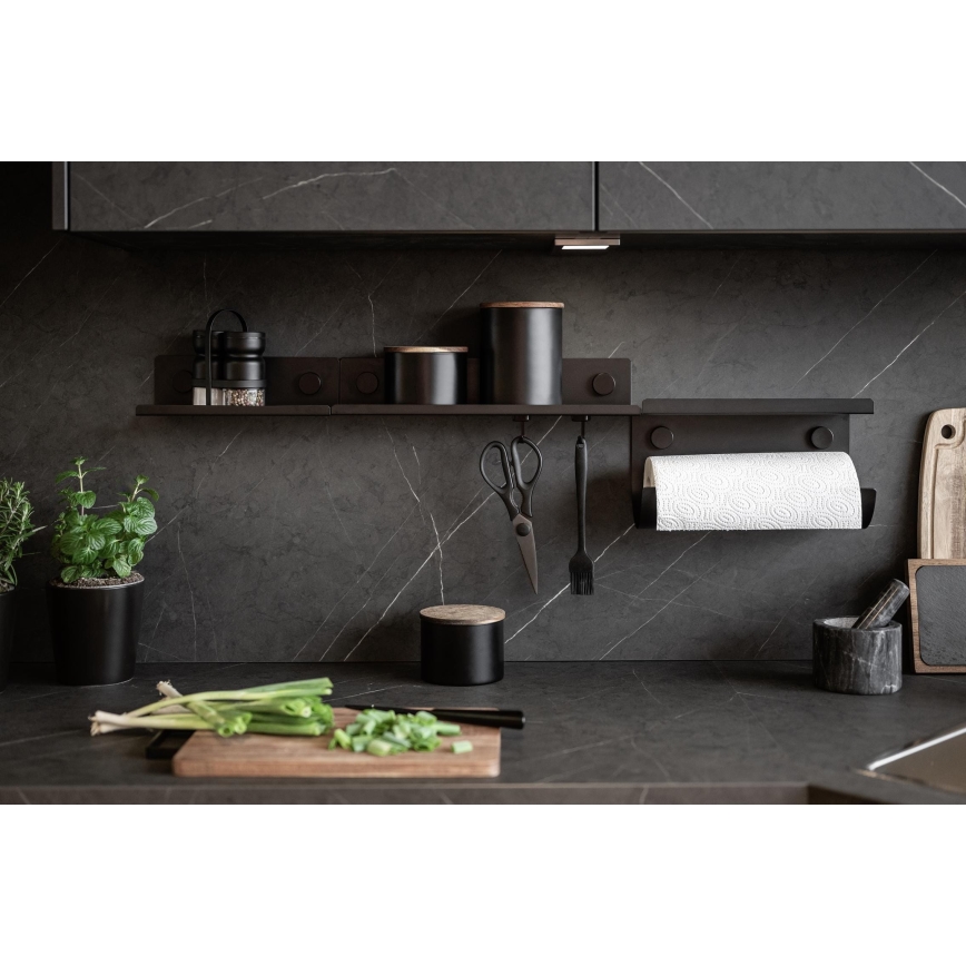 WENKO 71144800 - JET Roll Holder 30x15 cm, Black