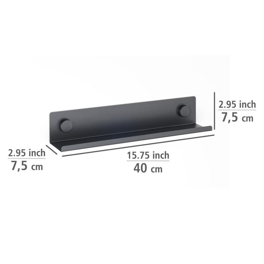WENKO 71146800 - JET Spice Jars 40 x 7.5 cm Black
