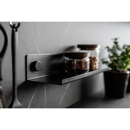 WENKO 71147800 - JET Shelf 25 x 7.5 cm Black