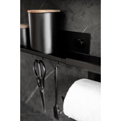 WENKO 71147800 - JET Shelf 25 x 7.5 cm Black