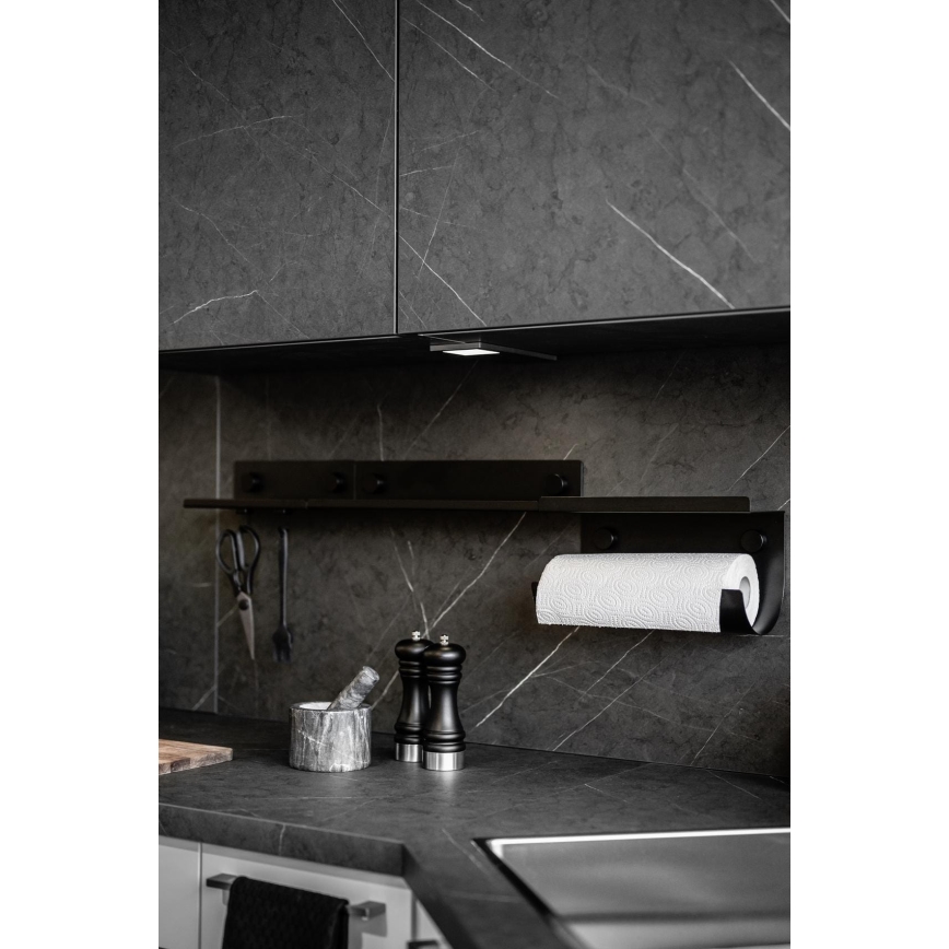 WENKO 71147800 - JET Shelf 25 x 7.5 cm Black