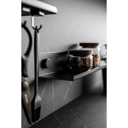 WENKO 71147800 - JET Shelf 25 x 7.5 cm Black