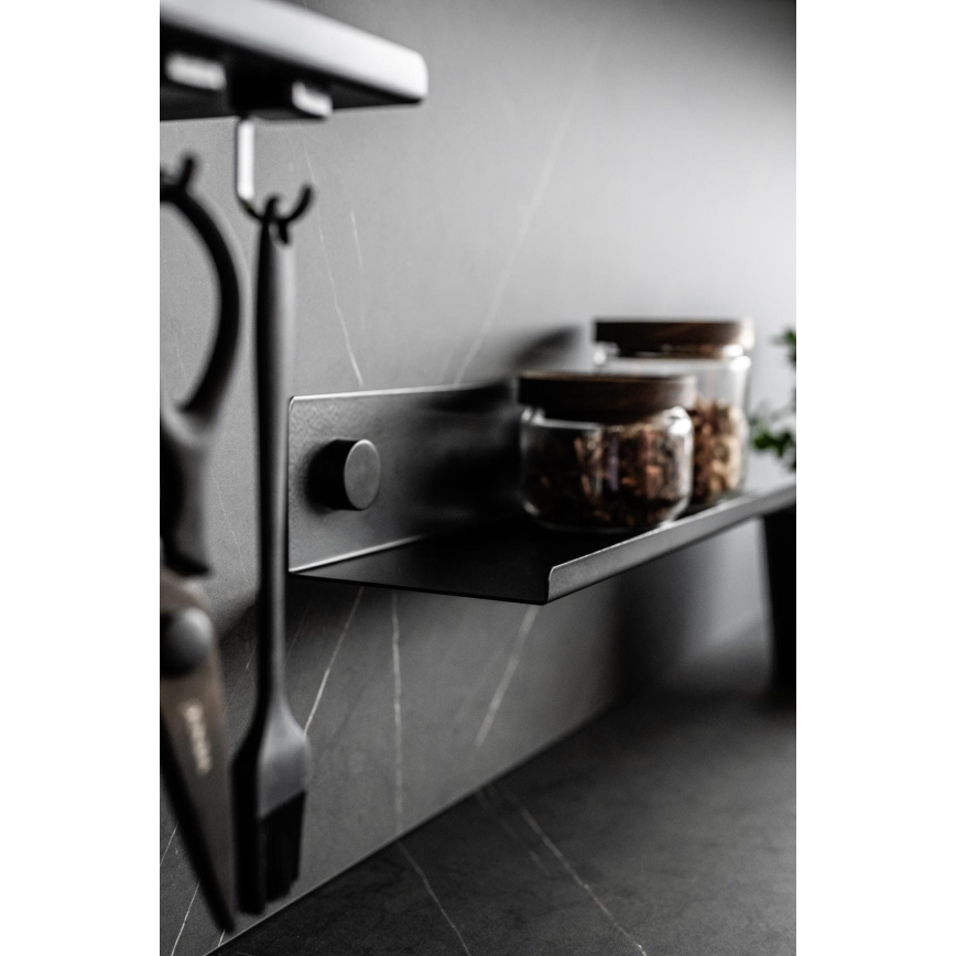 WENKO 71147800 - JET Shelf 25 x 7.5 cm Black
