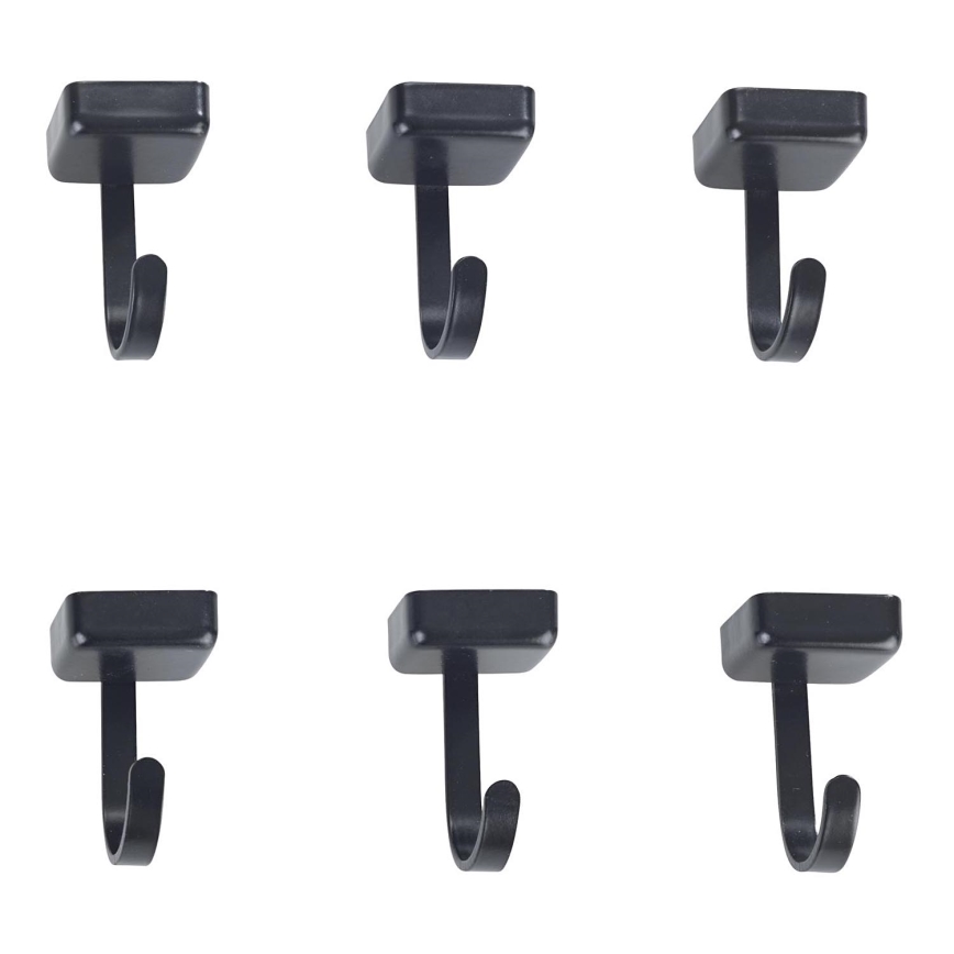 WENKO 71149800 - JET Hooks 2,2x3,9 cm black/silver