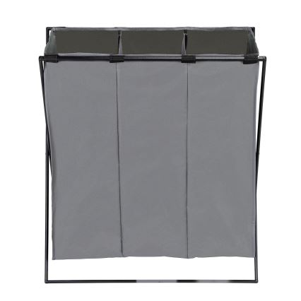 WENKO 71297800 - TRIO Laundry Hamper 69x76 cm grey/black