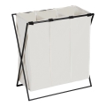 WENKO 71298800 - TRIO Laundry Hamper 69x76 cm Cream/Black