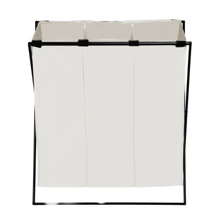 WENKO 71298800 - TRIO Laundry Hamper 69x76 cm Cream/Black