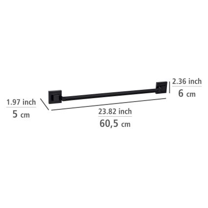 WENKO 71445800 - VACUUM-LOC QUADRO ED towel rail 60.5x6 cm black