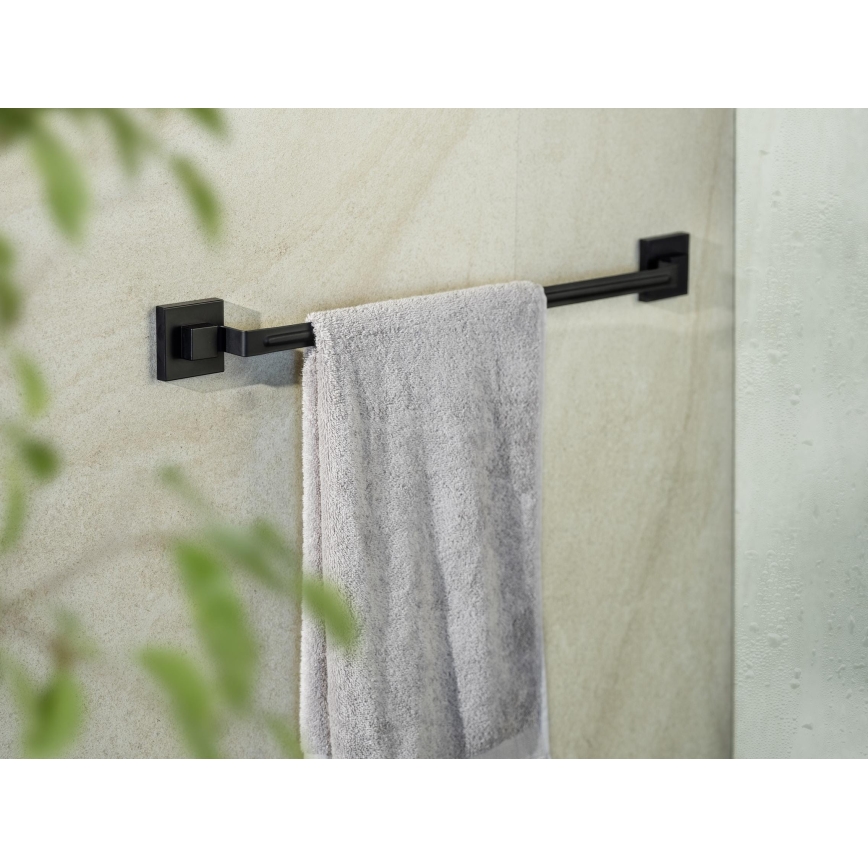 WENKO 71445800 - VACUUM-LOC QUADRO ED towel rail 60.5x6 cm black