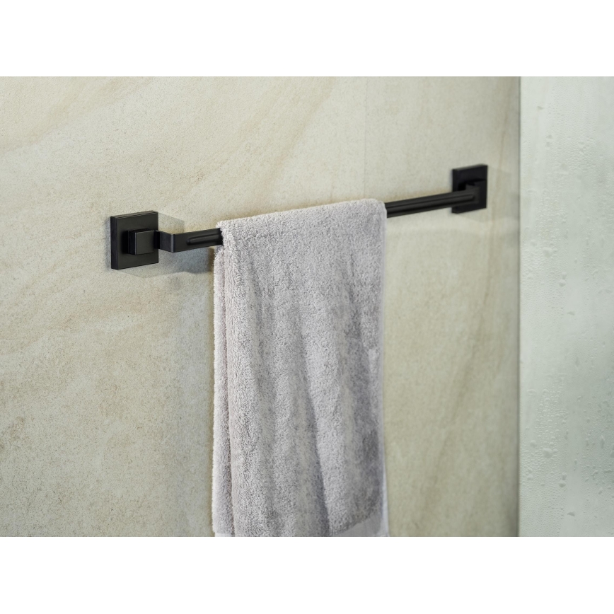 WENKO 71445800 - VACUUM-LOC QUADRO ED towel rail 60.5x6 cm black