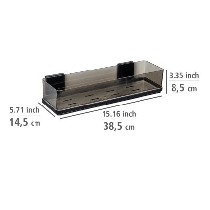 WENKO 71446800 - VACUUM-LOC QUADRO ED Shelf 38.5 x 14.5 cm, black