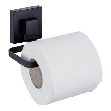 WENKO 71447800 - VACUUM-LOC QUADRO ED Toilet Paper Holder 14x11 cm, Black