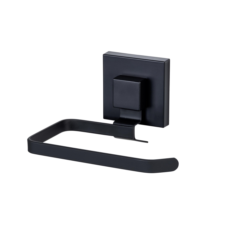 WENKO 71447800 - VACUUM-LOC QUADRO ED Toilet Paper Holder 14x11 cm, Black