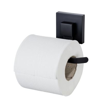 WENKO 71447800 - VACUUM-LOC QUADRO ED Toilet Paper Holder 14x11 cm, Black