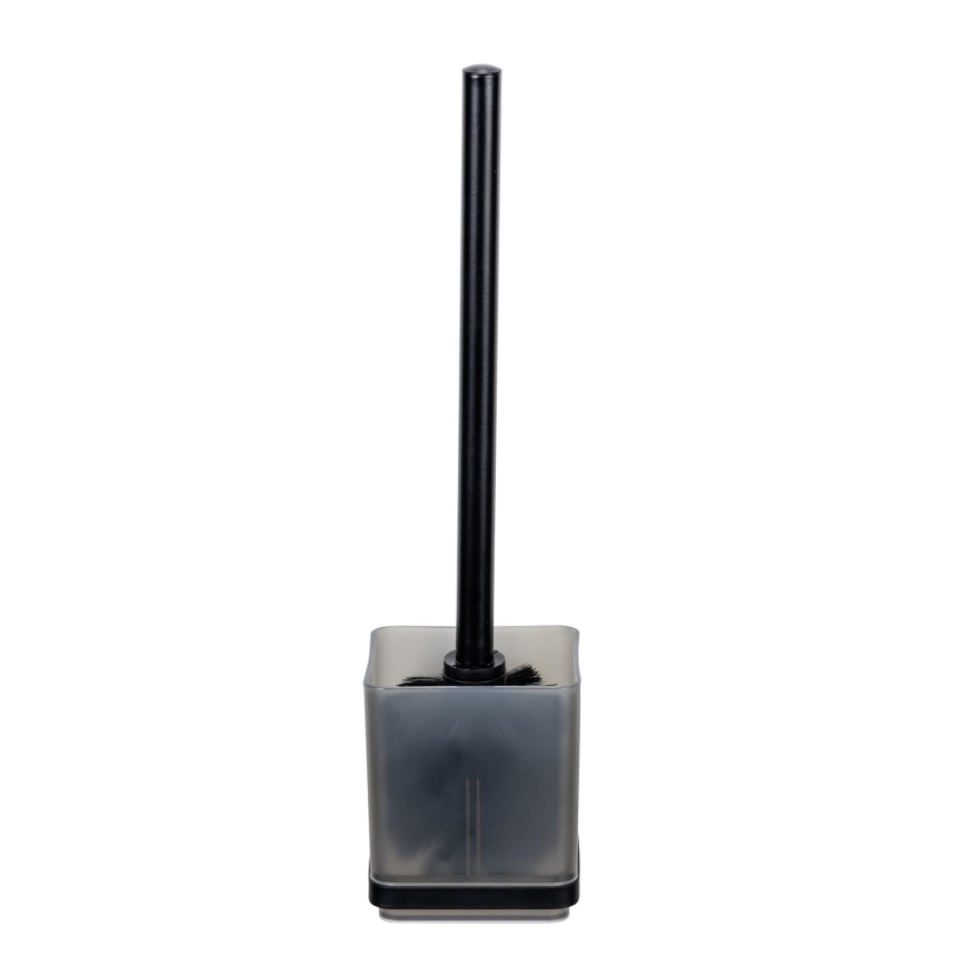 WENKO 71450800 - WC set VACUUM-LOC QUADRO ED 9,5x37 cm black