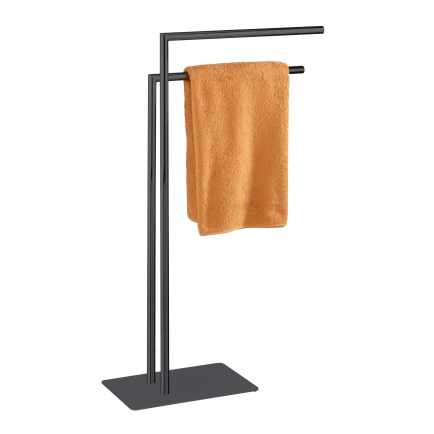 WENKO 71555800 - RECCO Towel Rack, 48 x 80.5 cm, Black