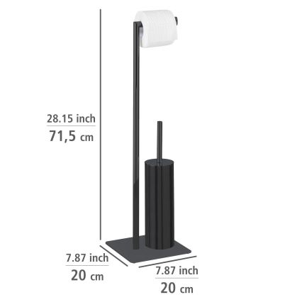 WENKO 71556800 - RECCO Toilet Set 20 x 71.5 cm, Black