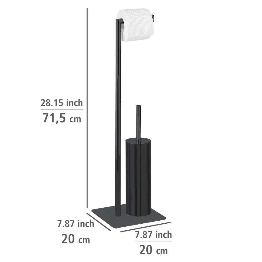WENKO 71556800 - RECCO Toilet Set 20 x 71.5 cm, Black
