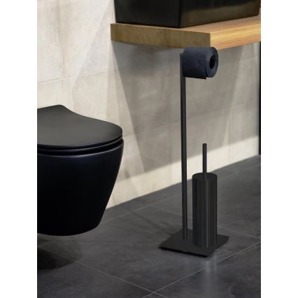 WENKO 71556800 - RECCO Toilet Set 20 x 71.5 cm, Black