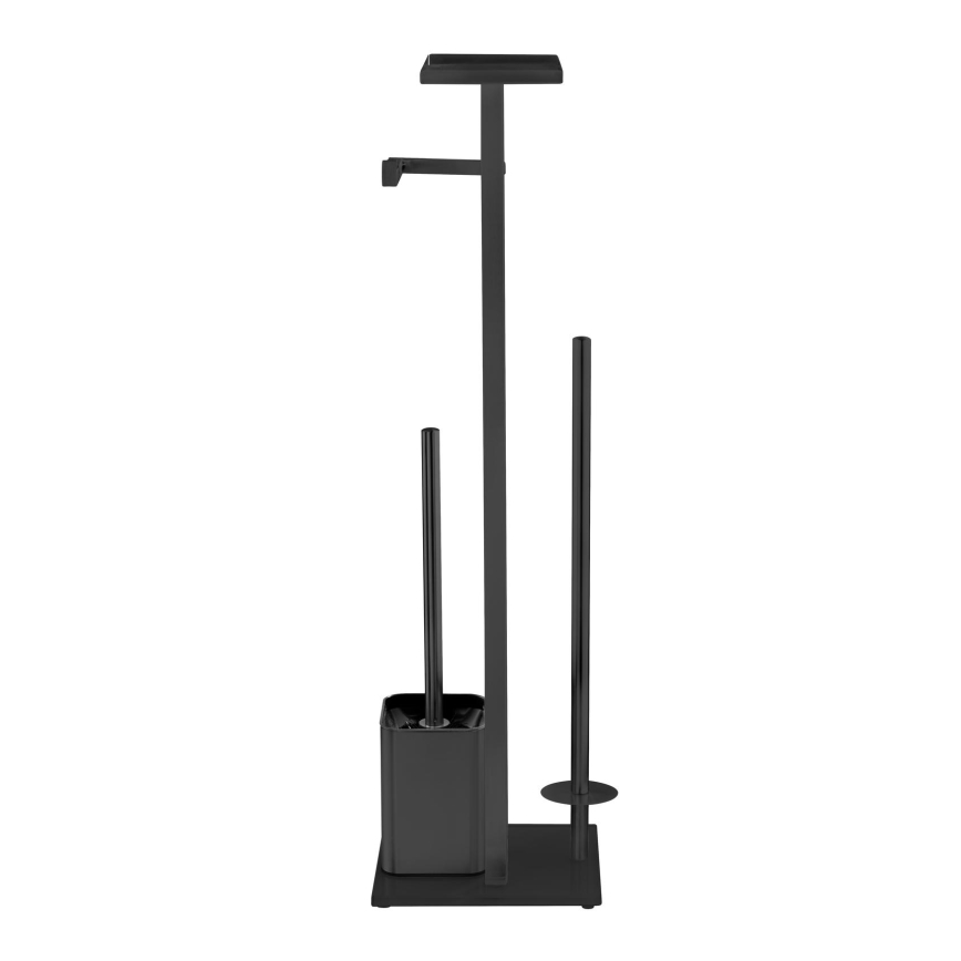 WENKO 71558800 - DEBAR toilet set 21 x 70.5 cm stainless steel/black