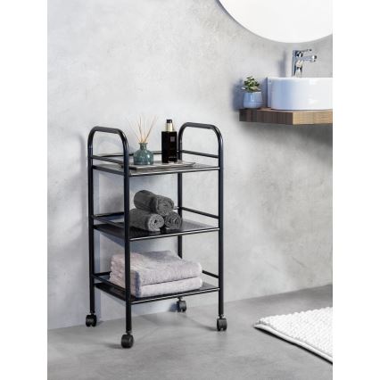 WENKO 71560800 - Black Trolley 41x75 cm