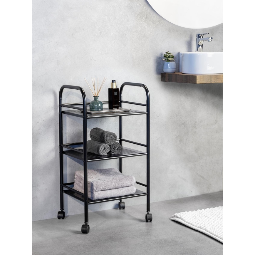 WENKO 71560800 - Black Trolley 41x75 cm