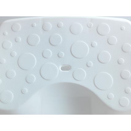 WENKO 73361100 - SECURA Bath Stool, 40 x 31 cm, White/Clear