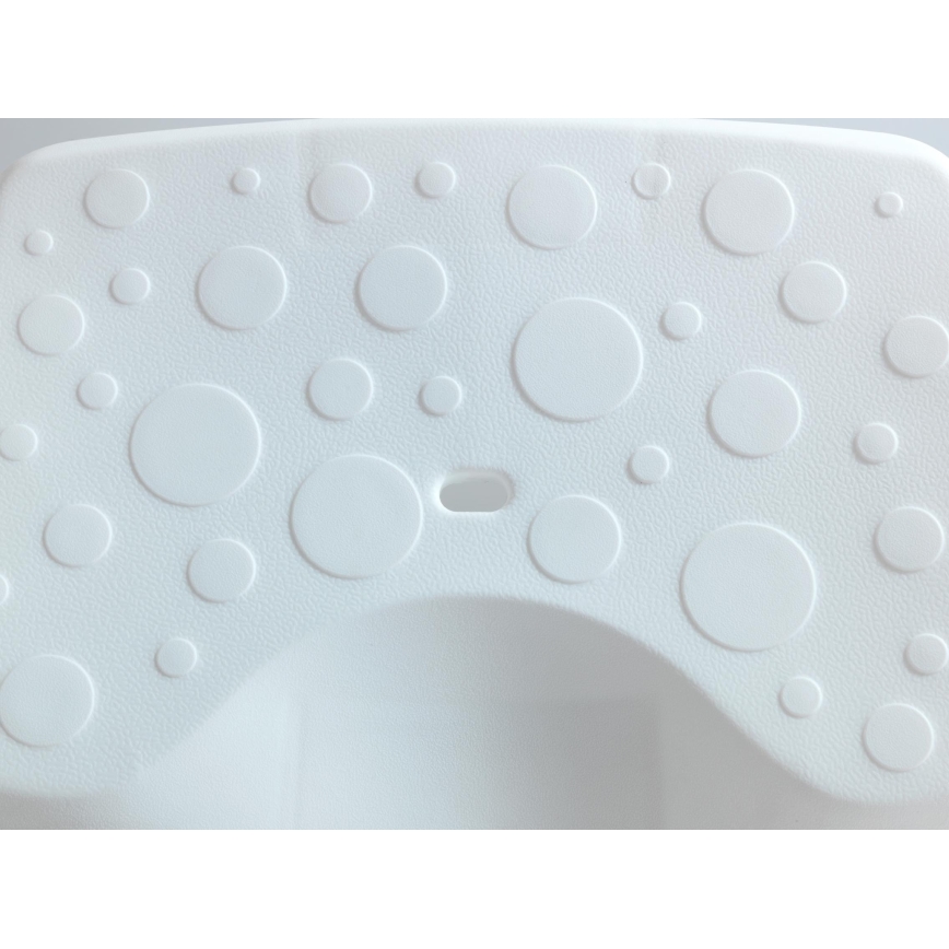WENKO 73361100 - SECURA Bath Stool, 40 x 31 cm, White/Clear