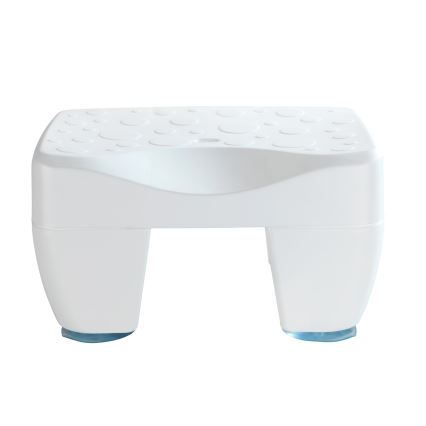 WENKO 73361100 - SECURA Bath Stool, 40 x 31 cm, White/Clear