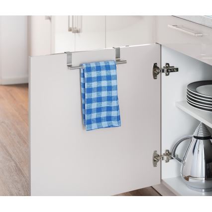 WENKO 79173100 - TELESCOPE Towel Holder 7 x 6 cm, Stainless Steel/Silver/Black