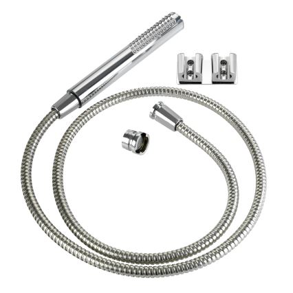 WENKO 81340100 - DUO Shower, 170 x 2.7 cm, Polished Chrome / Silver / Grey