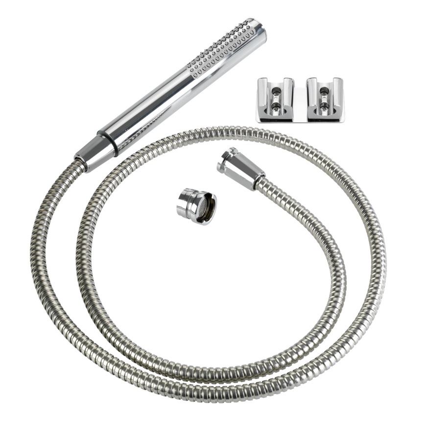 WENKO 81340100 - DUO Shower, 170 x 2.7 cm, Polished Chrome / Silver / Grey
