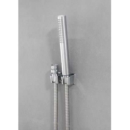 WENKO 81340100 - DUO Shower, 170 x 2.7 cm, Polished Chrome / Silver / Grey