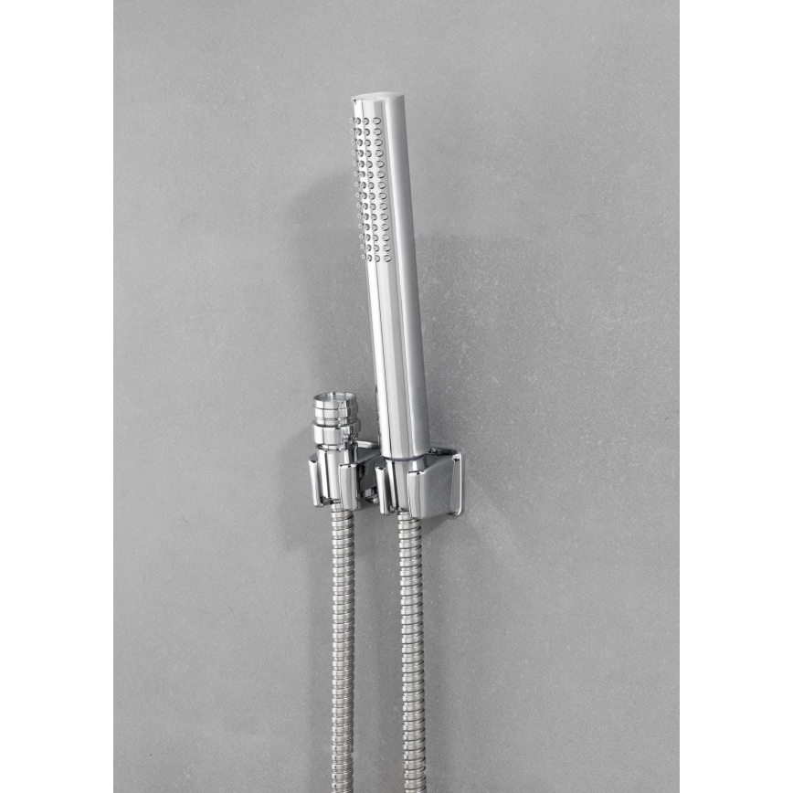 WENKO 81340100 - DUO Shower, 170 x 2.7 cm, Polished Chrome / Silver / Grey