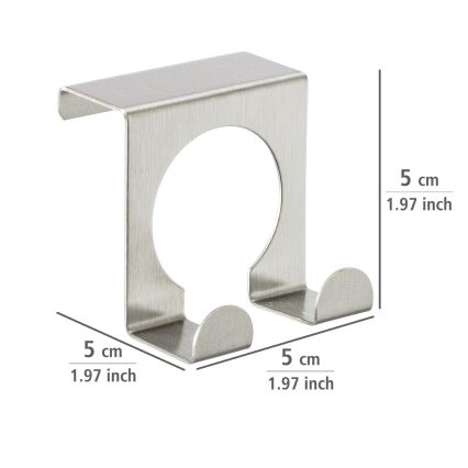 WENKO 8411100 - 5x5 cm Stainless Steel Hook, Silver